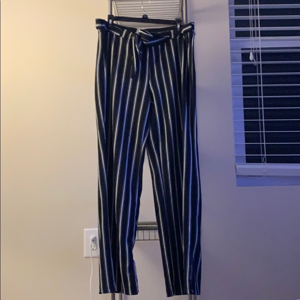 Black and white dress pants